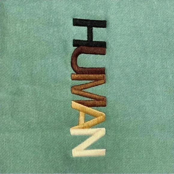 Wear The Peace HUMAN Long Sleeve Sweatshirt Green Size XL EUC - Picture 6 of 8